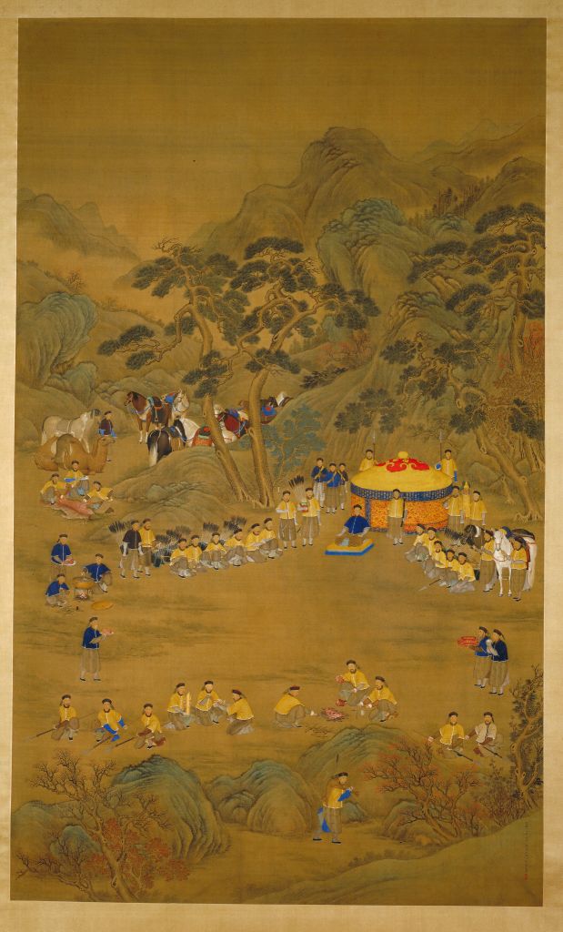 图片[1]-Picture scroll of Giuseppe Castiglione Qianlong Emperor’s hunting party-China Archive